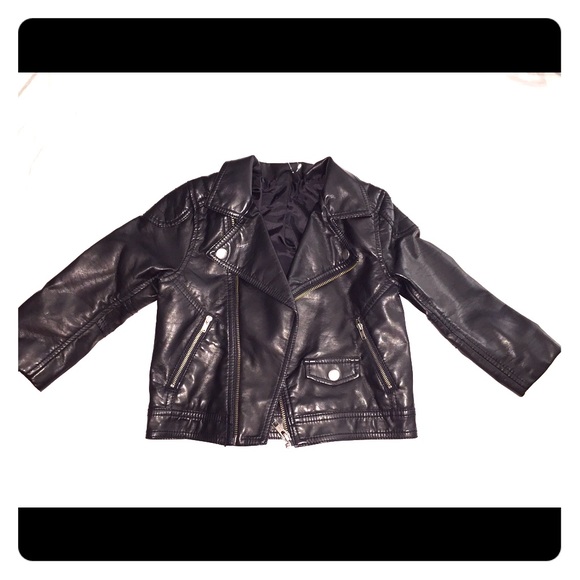 Toddler boy or girl leather moto jacket