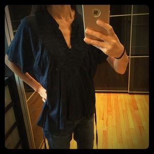 Free People Navy Blue Tunic