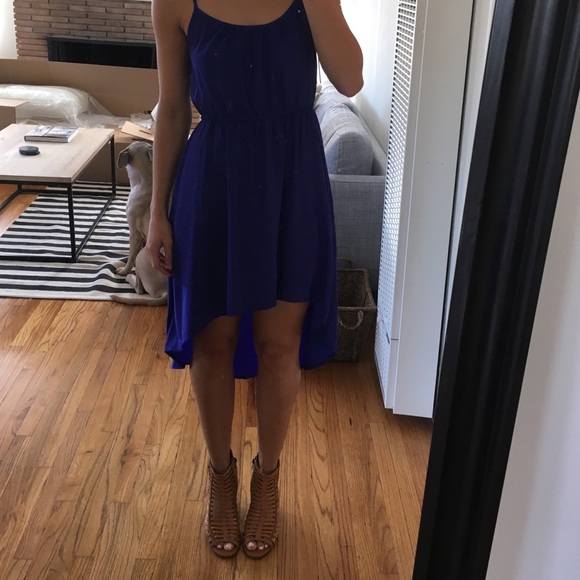 Electric Blue High-Low Dress - Picture 4 of 4