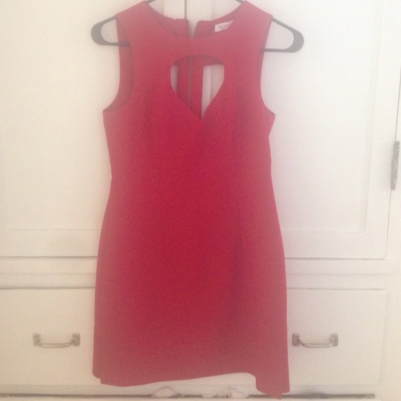 Bcbg generation cut out red dress