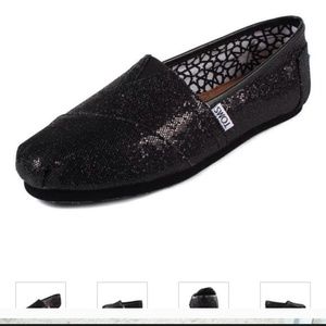 black sequin TOMS