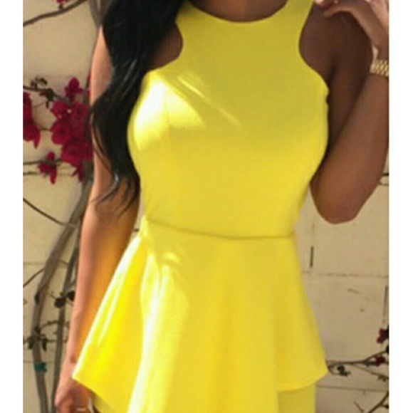 Round Neck Yellow romper