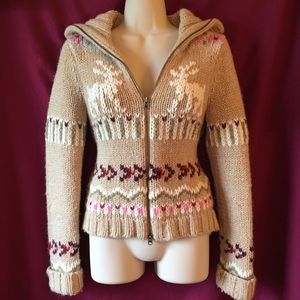A&F zip-up moose sweater