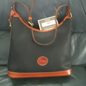 Brand New Dooney & Bourke large black hobo purse