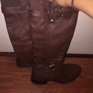 brown tall boots