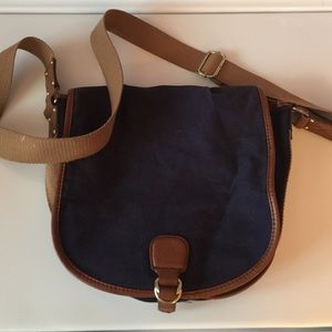Navy cross body messenger bag