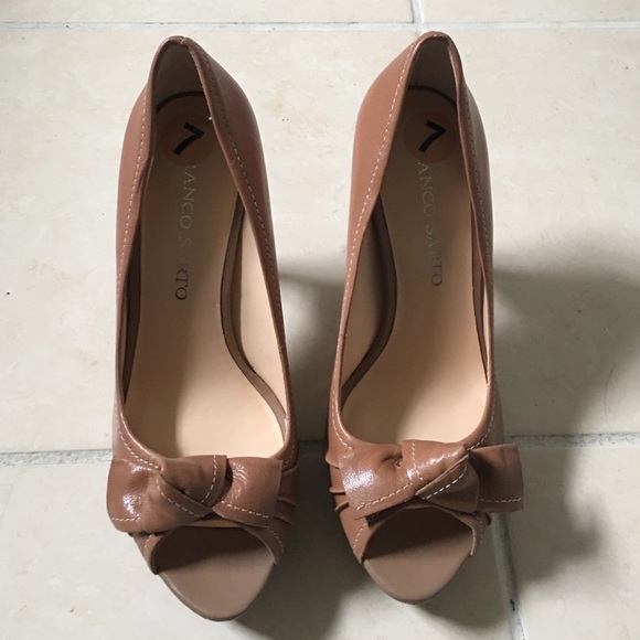 Franco Sarto platform bow tie heels