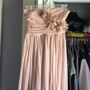Vintage coral high low sleeveless dress