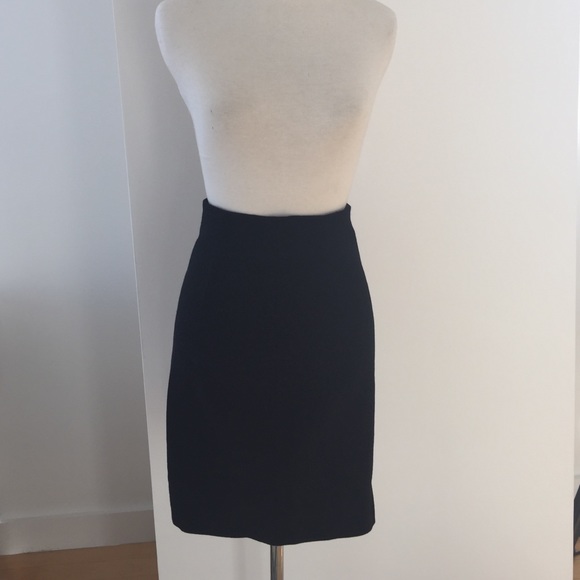 Gianni Versace Couture Black Wool Pencil Skirt