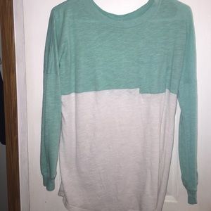 Aqua and white long sleeve PINK VS shirt
