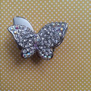 Stretchy Butterfly Ring w/ crystals