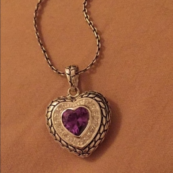 Amethyst Heart Necklace