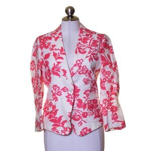 Zara Floral Casual Linen Blazer