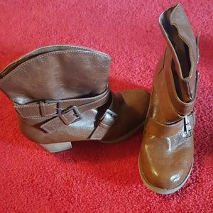 Brown booties size 8