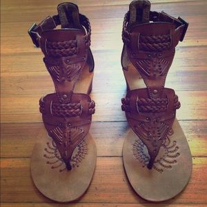 Tan Wedge Sandal