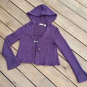ANTHROPOLOGIE knit hooded sweater cardigan