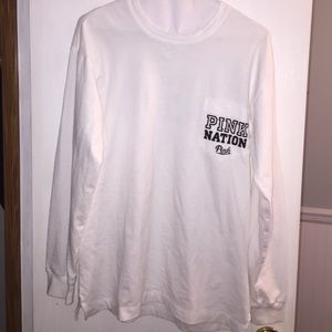 long sleeve t shirt pink nation