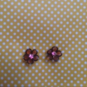 Pink Flower earrings