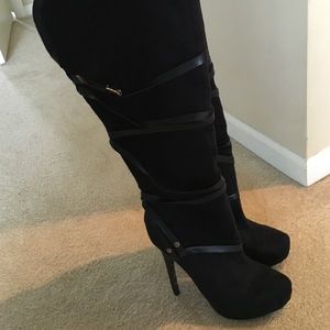 Stiletto boots, 8 black
