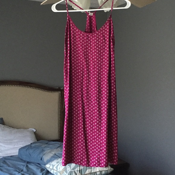 Purple patterned shift dress