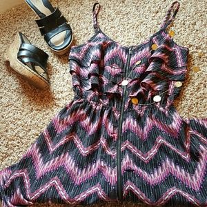 💟 Xhilaration cevron print chiffon summer dress