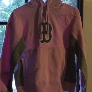 Pink and Grey Boston Hoodie.