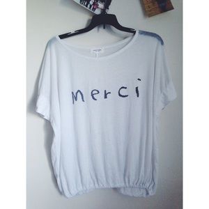 Oversized "Merci" Tee