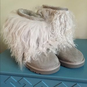 Rare mongolian sheep hair UGG boot