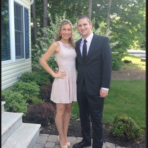 Blush Pink Perforated Dress SIZE: XXS