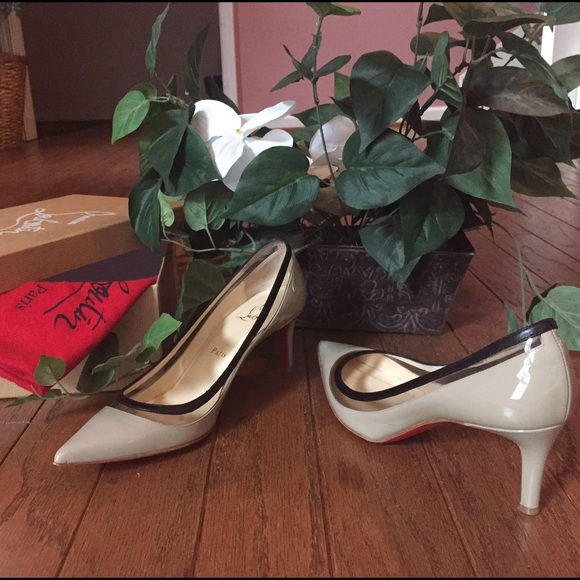 Christian Louboutin Paulina Nude Black Clear Pump