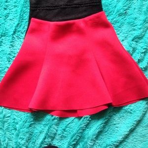 Guess fit and flare red skirt