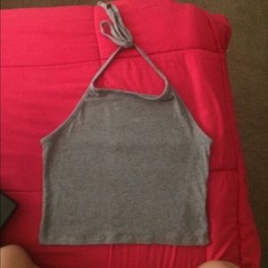 Gray halter top