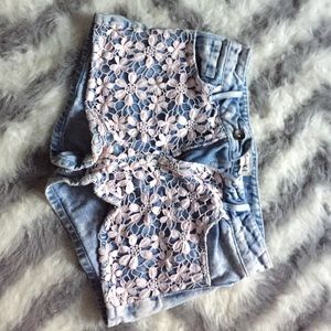 Floral pink shorts