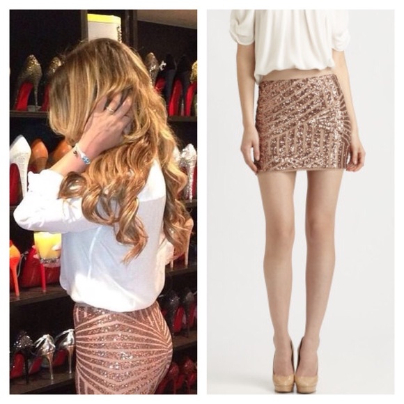 BCBG Paxton Sequined Skirt