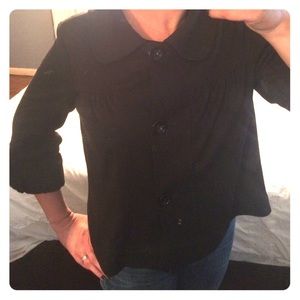 Black 3/4 sleeves swing jacket, great for fall