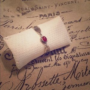 Antique upcycled silverware bracelet.