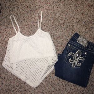 White crop top