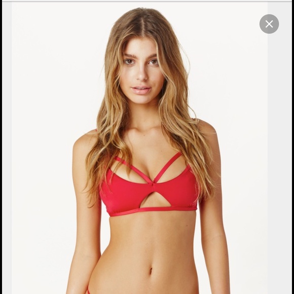 XS RED Blue Life Malibu Crush Bikini Top