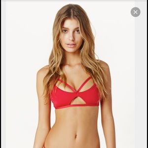 XS RED Blue Life Malibu Crush Bikini Top