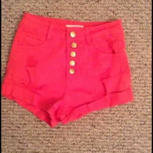 Super cut high wasted shorts