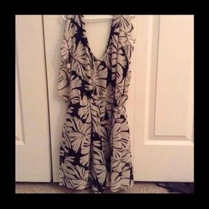 Adorable black and white romper