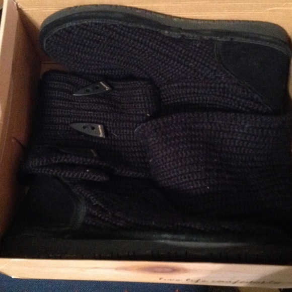 Black dual length boots