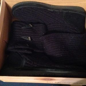 Black dual length boots