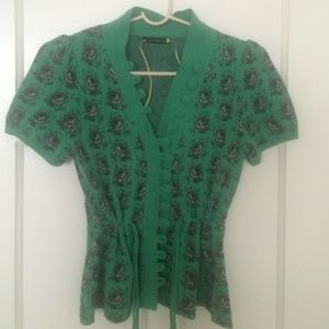 Anthro Short sleeve Sweater