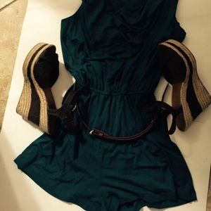💝Lovely Green Cowl neck Romper🎉