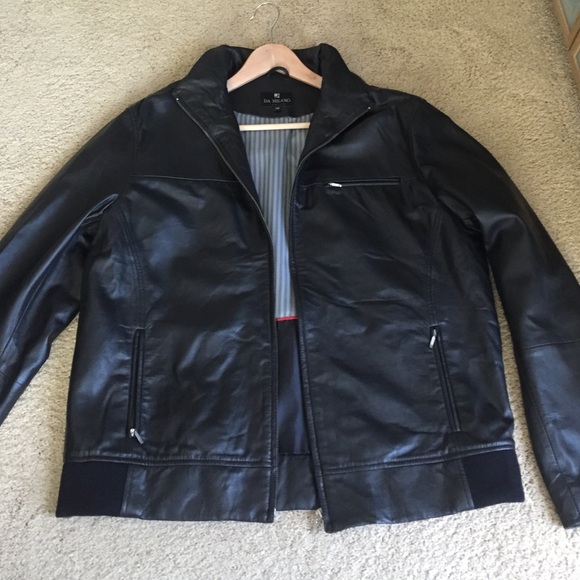 Jackets & Coats | Di Milano Italy Leather Mens Jacket Xl ...