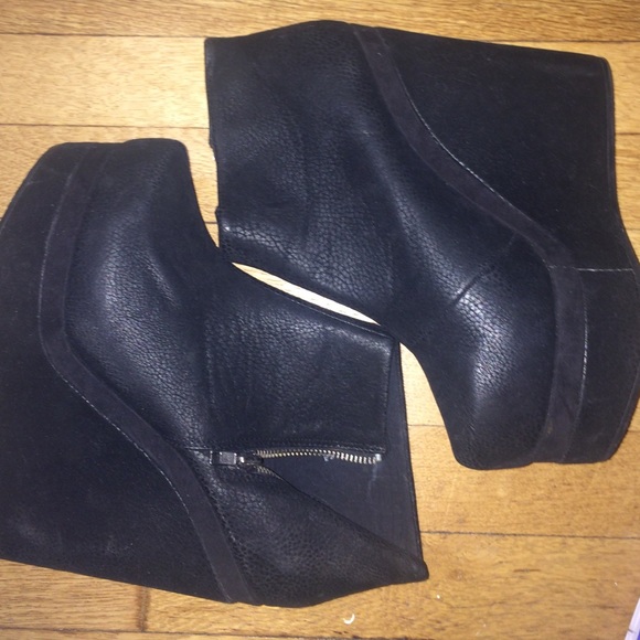Black Snake Print Suede Booties