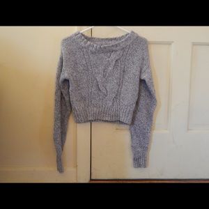 Grey cropped sweater
