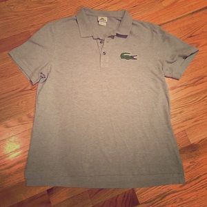 Cool and unique grey Lacoste polo 🐊