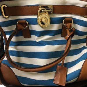 Michael Kors striped bag